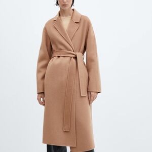 Mango Tan Belted Coat